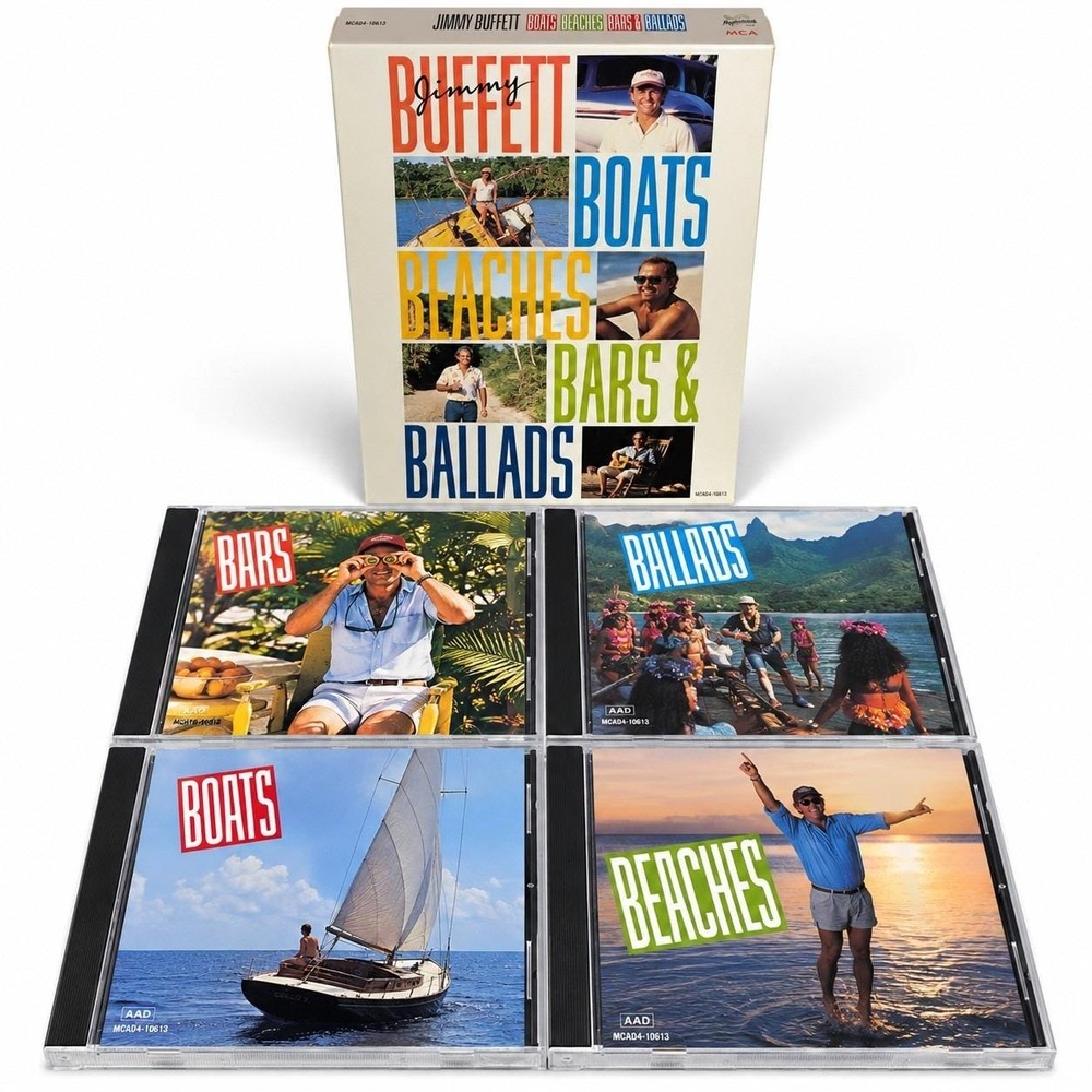 Jimmy Buffett Boats Beaches Bars & Ballads 4 CD Box Set 1992 MCA MCAD4-10613